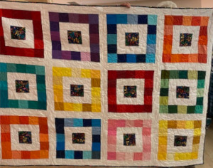 rainbow squares quilt