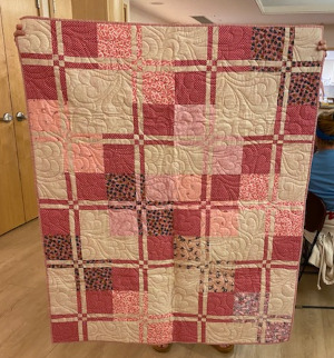 pink squares quilt